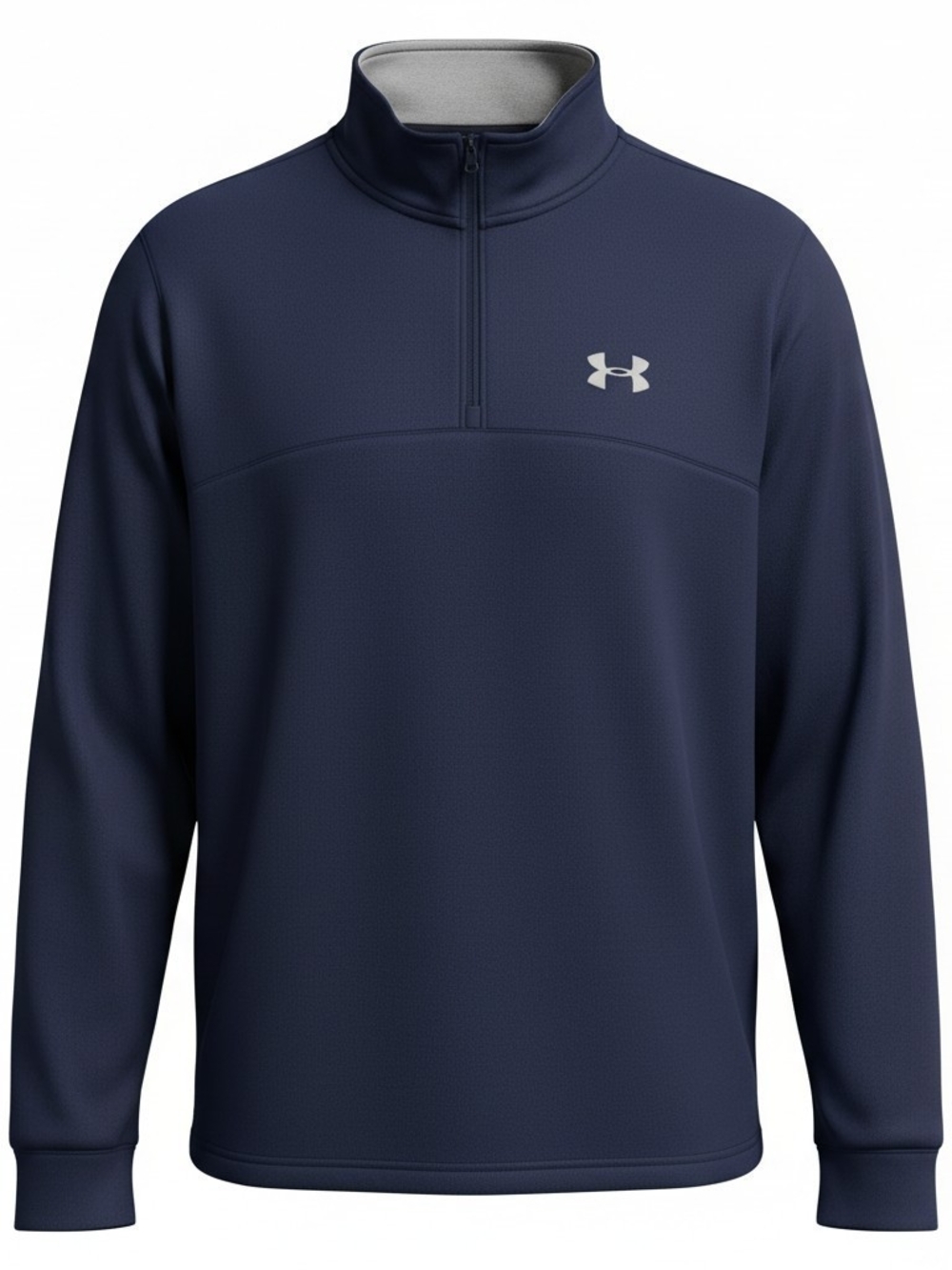 Under Armour Navy 1/4 Zip Performance Pullover with Contrast Gray Lining